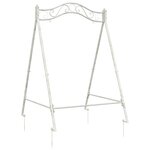 vidaXL Cadre de balançoire Blanc antique 113 x 121 5 x 168 cm Acier