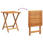 vidaXL Ensemble de bistro pliant 3 pièces avec coussins  bois d'acacia massif