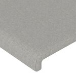 vidaXL Tête de lit avec oreilles Gris clair 93x16x118/128 cm Tissu