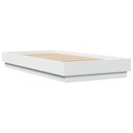 vidaXL Cadre de lit avec lumières LED blanc 90x190 cm