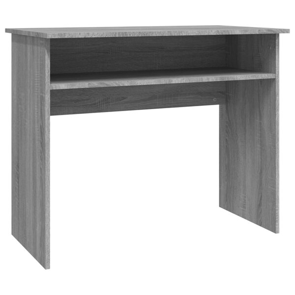 Bureau table poste de travail meuble d'ordinateur informatique étude sonoma 90 x 50 x 74 cm bois d'ingénierie gris 02_0023968