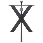 vidaXL Pied de table à manger en forme d'araignée  anthracite  120 x 68 x (72-73) cm  acier