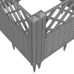 vidaXL Jardinière avec piquets gris clair 43 5x43 5x43 5 cm PP