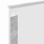 vidaXL Tête de lit avec tête de lit Gris béton 80 cm Bois d'ingénierie