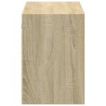 vidaXL Meuble TV mural avec lumières LED chêne sonoma 100x31x45 cm