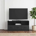 vidaXL Meuble TV avec tiroir Noir 102 x 34 5 x 47 cm Bois d'ingénierie