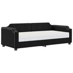 vidaXL Lit de jour avec matelas noir 90x200 cm tissu