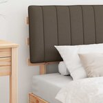 vidaXL Cadre de lit avec tête de lit rembourrée Taupe 90 x 190 cm