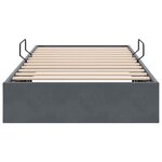 vidaXL Lit de Rangement avec matelas Gris foncé 100 x 203 cm Velours