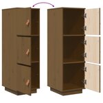 vidaXL Buffet haut Marron miel 34x40x108 5 cm Bois massif de pin