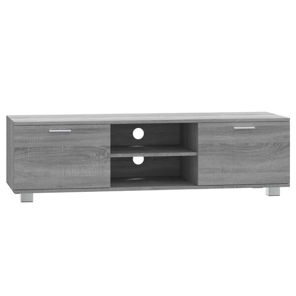 vidaXL Meuble TV Sonoma gris 140x40 5x35 cm Bois d'ingénierie