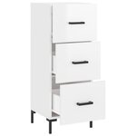 vidaXL Buffet Blanc brillant 34 5x34x90 cm Bois d'ingénierie