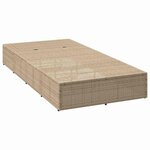vidaXL Transat avec coussin flottant beige résine tressée