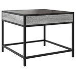 vidaXL Table basse avec LED Infinity sonoma gris 50x50x41 cm