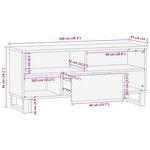 vidaXL Meuble TV Marron 100 x 33 x 46 cm Bois de mangue massif