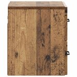vidaXL Cabinet de chevet mural 2 pc Bois ancien 34 5 x 33 x 40 cm