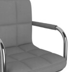 vidaXL Chaise pivotante de salle à manger Gris clair Tissu