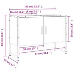 vidaXL Armoire lavabo de salle de bain sonoma gris bois d'ingénierie