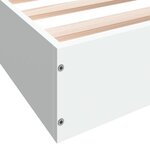 vidaXL Cadre de lit sans matelas blanc 160x200 cm bois d'ingénierie