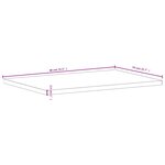 vidaXL Dessus de bureau 80x55x2 5 cm bois massif de hêtre