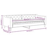vidaXL Lit de jour avec matelas crème 80x200 cm tissu