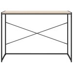 vidaXL Bureau d'ordinateur Noir et chêne 110x60x70cm Bois d'ingénierie
