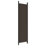 vidaXL Cloison de séparation 5 panneaux Marron 250x200 cm Tissu