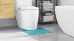 Tapis de bain U en forme de U Turquoise 50x50 cm Polypropylène Antidérapant