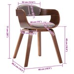 vidaXL Chaise de salle à manger Taupe Bois courbé et tissu