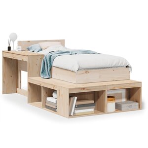 vidaXL Cadre de lit sans matelas 90x200 cm bois de pin massif