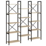 vidaXL Étagère Chêne sonoma 156 x 25 x 167.5 cm Bois d'ingénierie