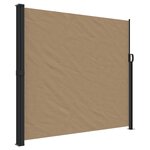 vidaXL Auvent latéral rétractable taupe 180x300 cm