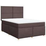 vidaXL Sommier à lattes de lit avec matelas Marron foncé 160x200 cm