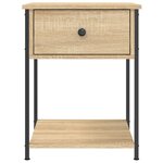 vidaXL Tables de chevet 2 Pièces chêne sonoma 44x45x58 cm bois ingénierie