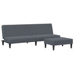 vidaXL Ensemble de canapés 2 Pièces gris foncé velours