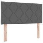vidaXL Lit box spring avec matelas gris foncé  80 x 200 cm  en tissu.