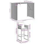 vidaXL Ensemble de bar de jardin 5 Pièces avec coussins noir poly rotin