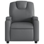 vidaXL Fauteuil de massage inclinable gris similicuir