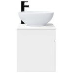vidaXL Meuble de lavabo mural Blanc brillant 49 x 44 5 x 66 5 cm