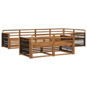vidaXL Ensemble de canapés d'extérieur 7 pc Naturel