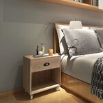 vidaXL Tables de chevet 2 Pièces marron bois massif