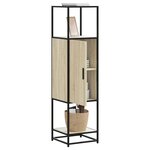 vidaXL Buffet haut chêne sonoma 35 5x35x139 cm bois d'ingénierie métal
