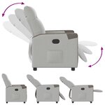 vidaXL Fauteuil inclinable gris nuage tissu