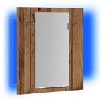 vidaXL Armoire de salle de bain à miroir LED vieux bois 40x12x45 cm