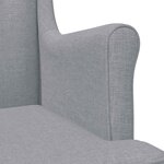 vidaXL Fauteuil Gris clair Tissu