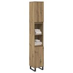 vidaXL Armoire de salle de bain chêne artisanal 30x30x100 cm
