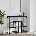 vidaXL Table console noir 89 5x28x76 cm bois d'ingénierie