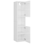 vidaXL Ensemble de meubles de salle de bain Blanc Bois d'ingénierie
