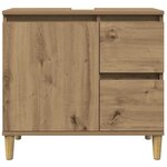 vidaXL Armoire lavabo chêne artisanal 65x33x60 cm bois d'ingénierie