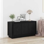 vidaXL Buffet Chêne noir 102 x 35 x 55 cm Bois d'ingénierie
